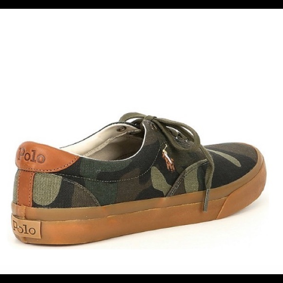 NIB Polo Ralph Lauren Thornton Camo Canvas Sneaker - Picture 2 of 8